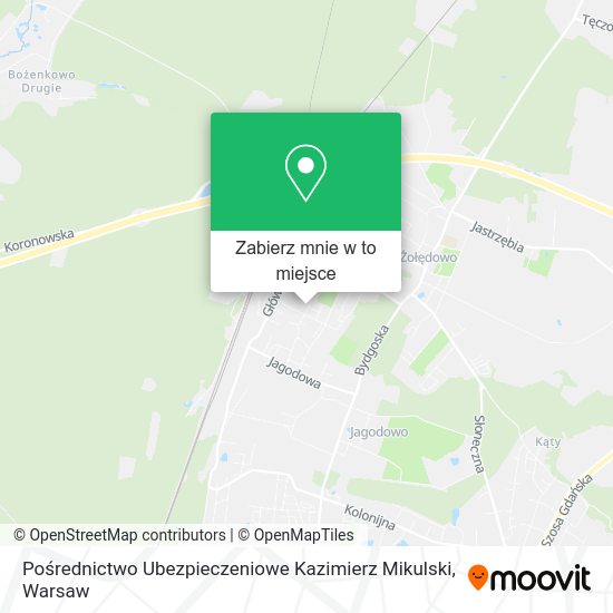 Mapa Pośrednictwo Ubezpieczeniowe Kazimierz Mikulski