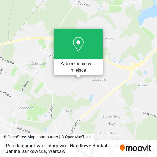 Mapa Przedsiębiorstwo Usługowo - Handlowe Baukat Janina Jankowska