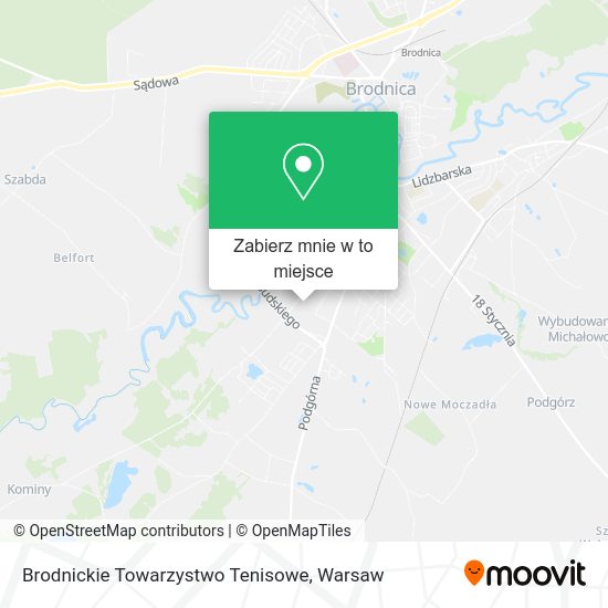 Mapa Brodnickie Towarzystwo Tenisowe