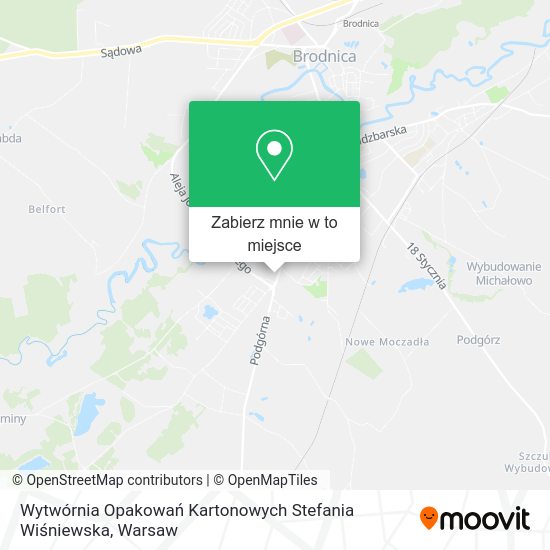 Mapa Wytwórnia Opakowań Kartonowych Stefania Wiśniewska