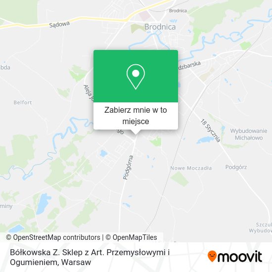 Mapa Bółkowska Z. Sklep z Art. Przemysłowymi i Ogumieniem