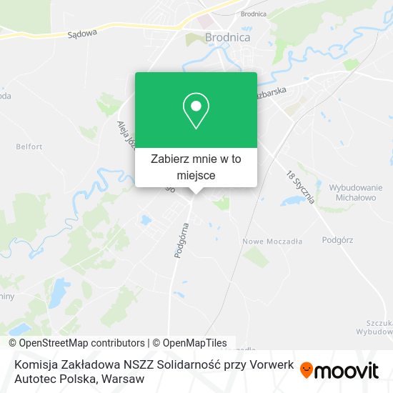 Mapa Komisja Zakładowa NSZZ Solidarność przy Vorwerk Autotec Polska