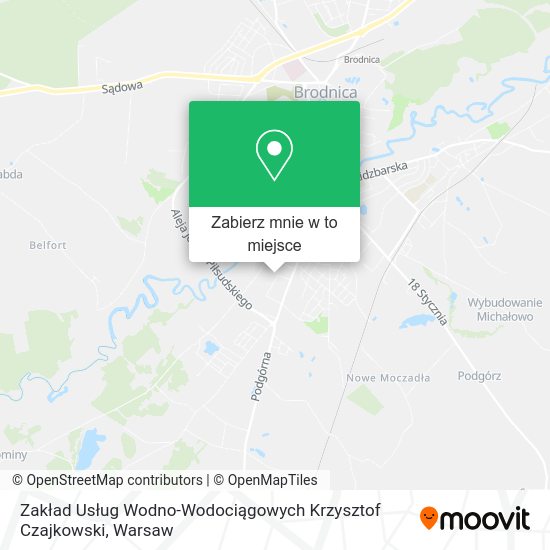 Mapa Zakład Usług Wodno-Wodociągowych Krzysztof Czajkowski