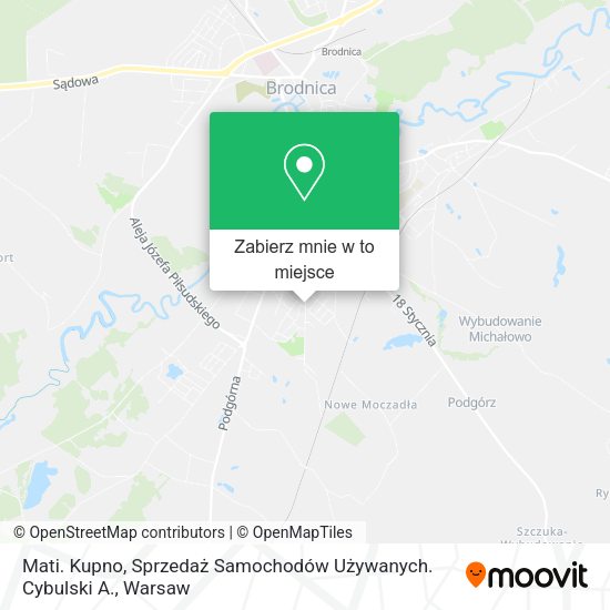 Mapa Mati. Kupno, Sprzedaż Samochodów Używanych. Cybulski A.