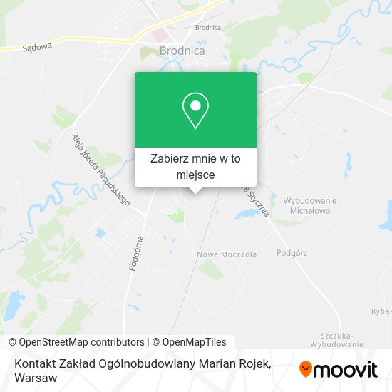 Mapa Kontakt Zakład Ogólnobudowlany Marian Rojek
