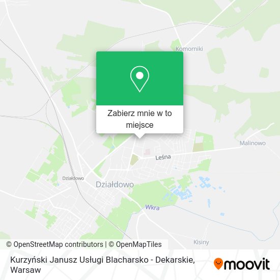 Mapa Kurzyński Janusz Usługi Blacharsko - Dekarskie