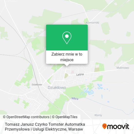 Mapa Tomasz Janusz Czyrko Tomster Automatka Przemysłowa i Usługi Elektryczne