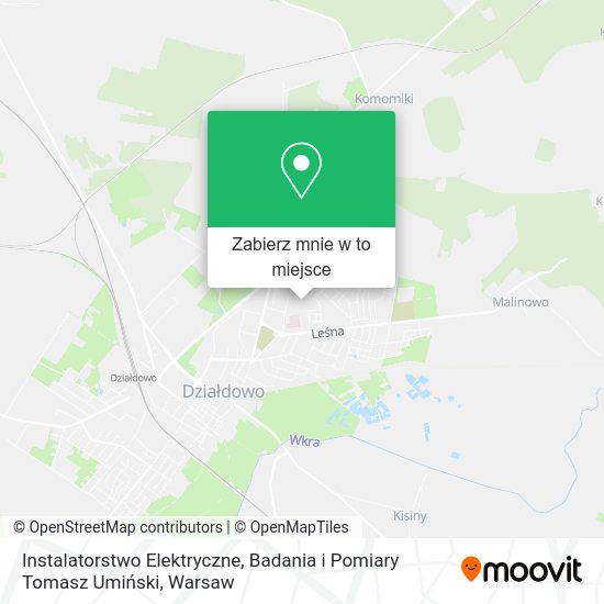 Mapa Instalatorstwo Elektryczne, Badania i Pomiary Tomasz Umiński