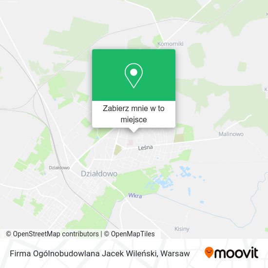 Mapa Firma Ogólnobudowlana Jacek Wileński