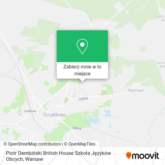 Mapa Piotr Dembiński British House Szkoła Języków Obcych