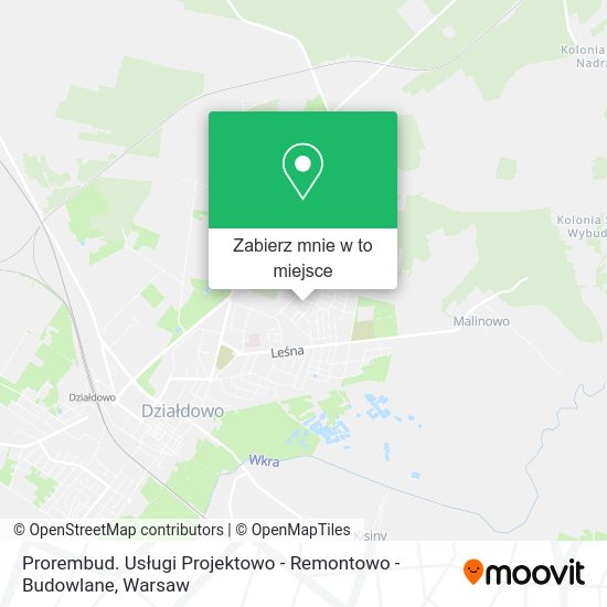 Mapa Prorembud. Usługi Projektowo - Remontowo - Budowlane