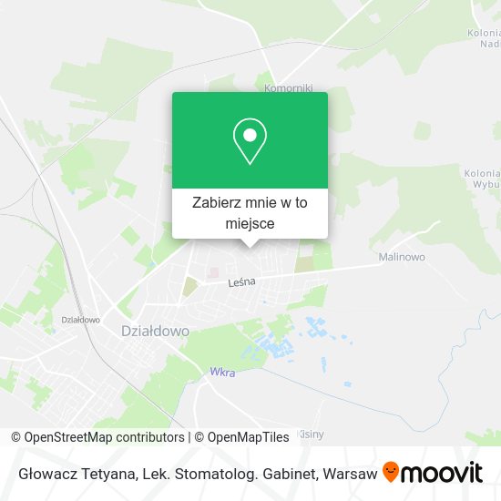 Mapa Głowacz Tetyana, Lek. Stomatolog. Gabinet