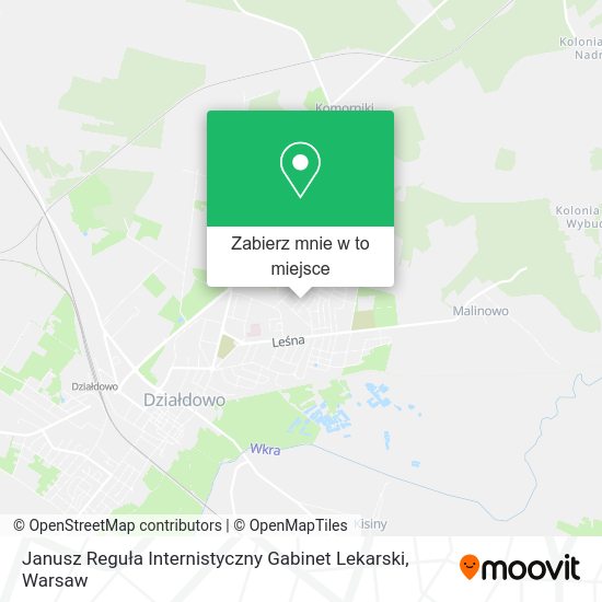 Mapa Janusz Reguła Internistyczny Gabinet Lekarski