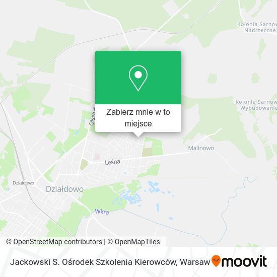 Mapa Jackowski S. Ośrodek Szkolenia Kierowców