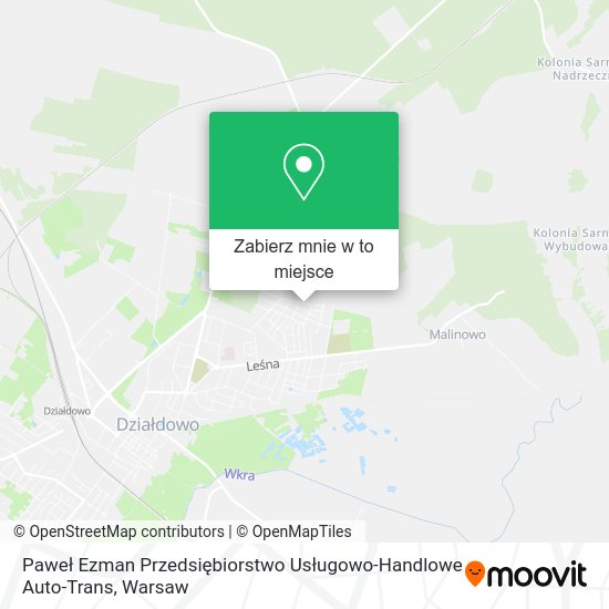 Mapa Paweł Ezman Przedsiębiorstwo Usługowo-Handlowe Auto-Trans