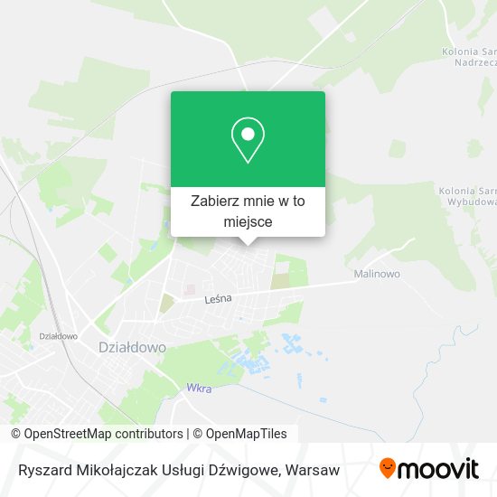 Mapa Ryszard Mikołajczak Usługi Dźwigowe