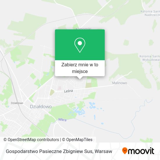 Mapa Gospodarstwo Pasieczne Zbigniew Sus