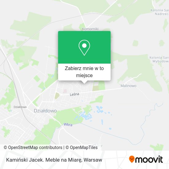 Mapa Kamiński Jacek. Meble na Miarę