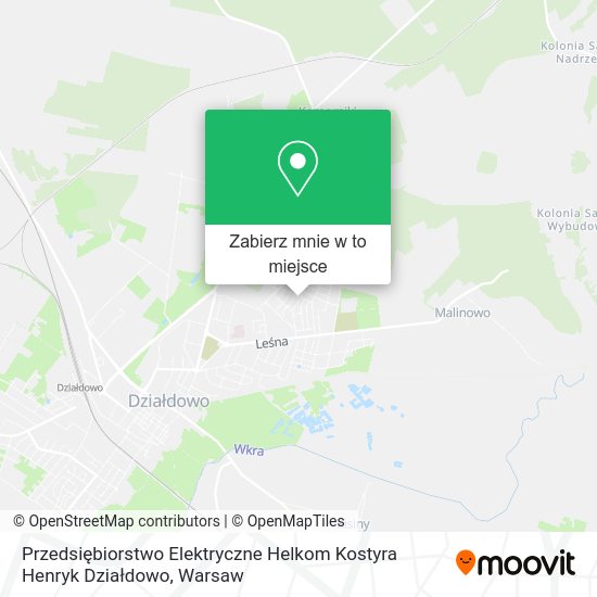 Mapa Przedsiębiorstwo Elektryczne Helkom Kostyra Henryk Działdowo