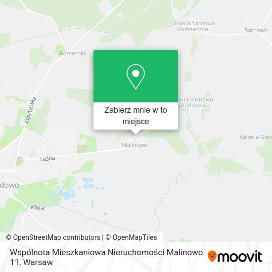 Mapa Wspólnota Mieszkaniowa Nieruchomości Malinowo 11