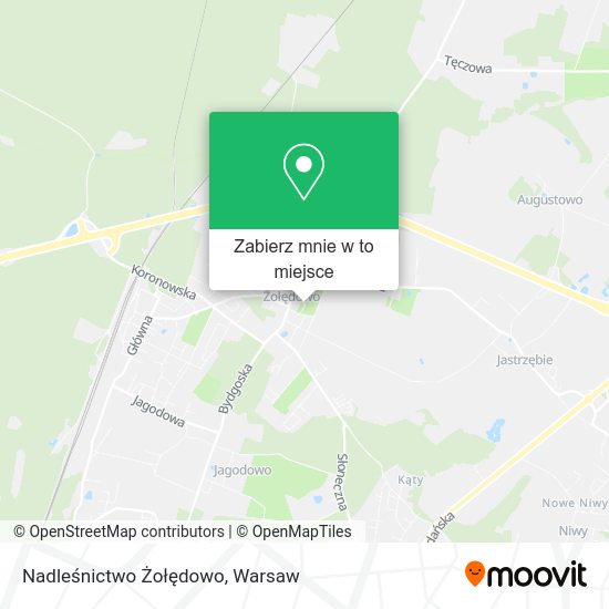 Mapa Nadleśnictwo Żołędowo