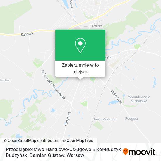 Mapa Przedsiębiorstwo Handlowo-Usługowe Biker-Budzyk Budzyński Damian Gustaw