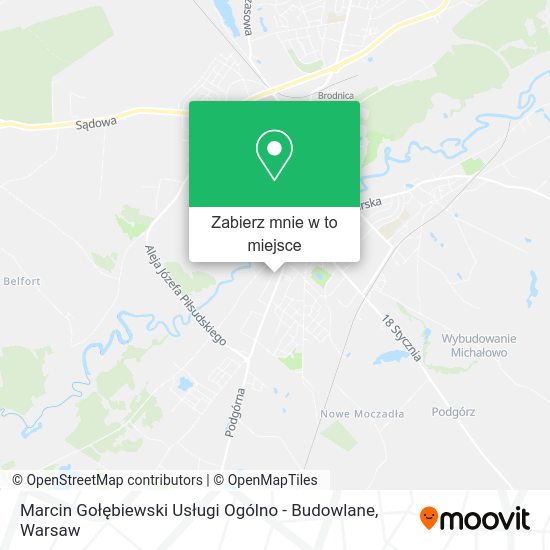 Mapa Marcin Gołębiewski Usługi Ogólno - Budowlane