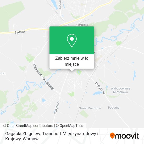 Mapa Gagacki Zbigniew. Transport Międzynarodowy i Krajowy