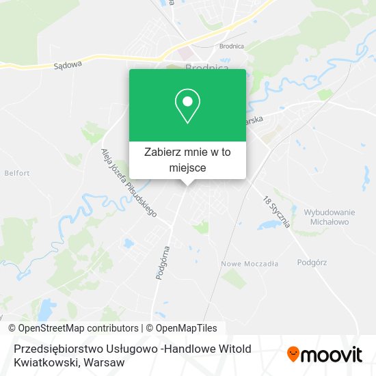 Mapa Przedsiębiorstwo Usługowo -Handlowe Witold Kwiatkowski