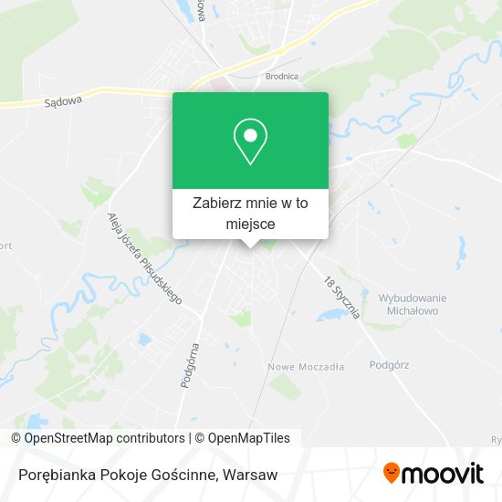 Mapa Porębianka Pokoje Gościnne