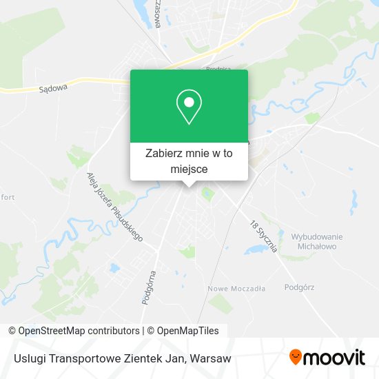 Mapa Uslugi Transportowe Zientek Jan