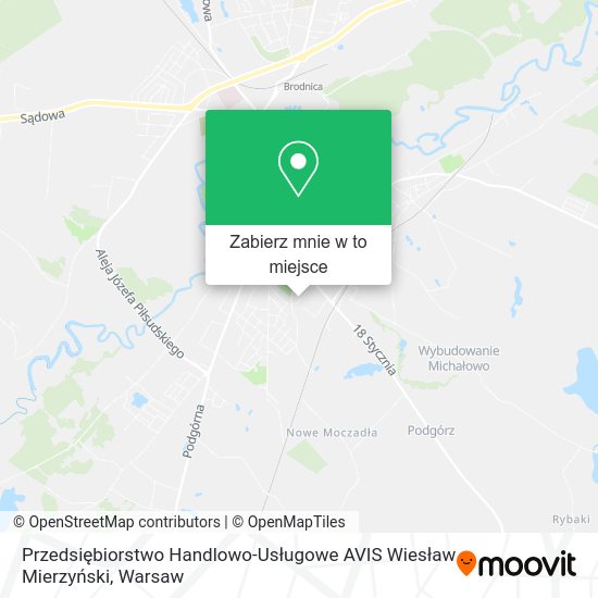 Mapa Przedsiębiorstwo Handlowo-Usługowe AVIS Wiesław Mierzyński