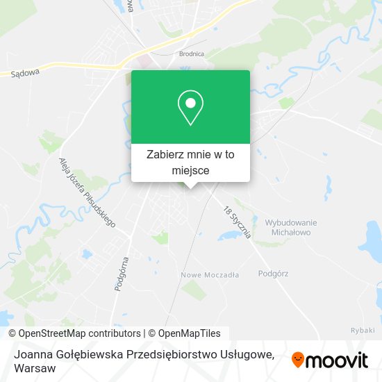 Mapa Joanna Gołębiewska Przedsiębiorstwo Usługowe