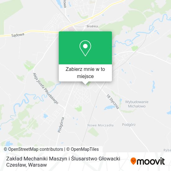 Mapa Zakład Mechaniki Maszyn i Ślusarstwo Głowacki Czesław