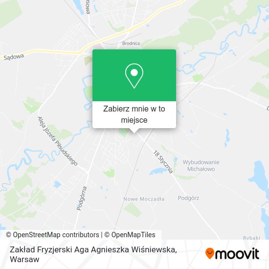 Mapa Zakład Fryzjerski Aga Agnieszka Wiśniewska