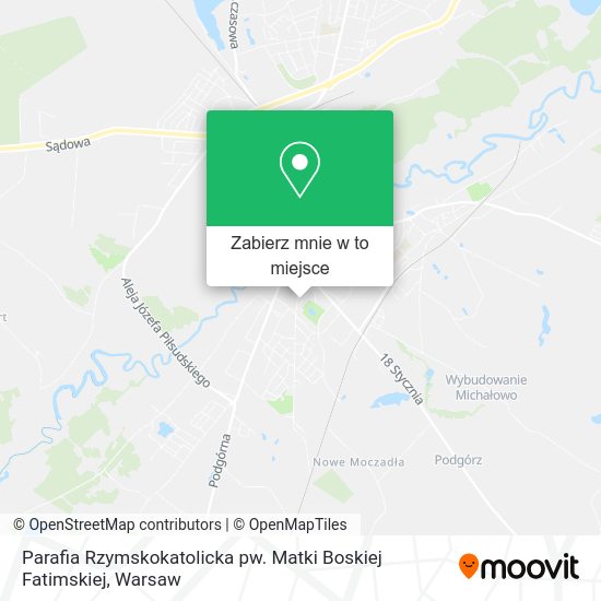 Mapa Parafia Rzymskokatolicka pw. Matki Boskiej Fatimskiej