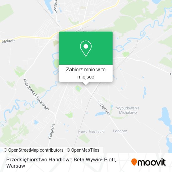 Mapa Przedsiębiorstwo Handlowe Beta Wywioł Piotr