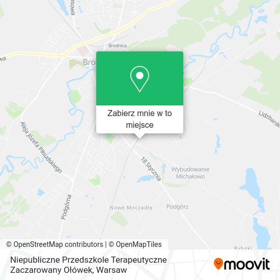 Mapa Niepubliczne Przedszkole Terapeutyczne Zaczarowany Ołówek