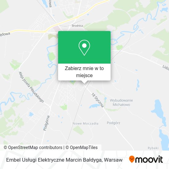 Mapa Embel Usługi Elektryczne Marcin Bałdyga