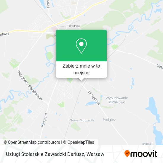 Mapa Usługi Stolarskie Zawadzki Dariusz