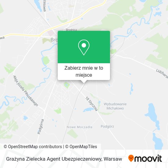 Mapa Grażyna Zielecka Agent Ubezpieczeniowy