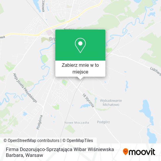 Mapa Firma Dozorująco-Sprzątająca Wibar Wiśniewska Barbara