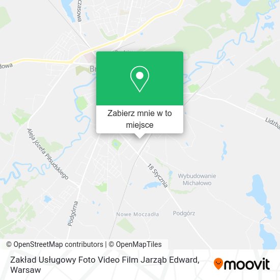 Mapa Zakład Usługowy Foto Video Film Jarząb Edward