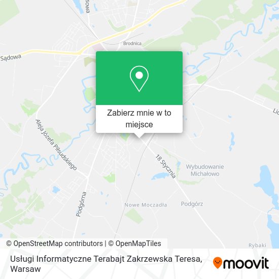 Mapa Usługi Informatyczne Terabajt Zakrzewska Teresa