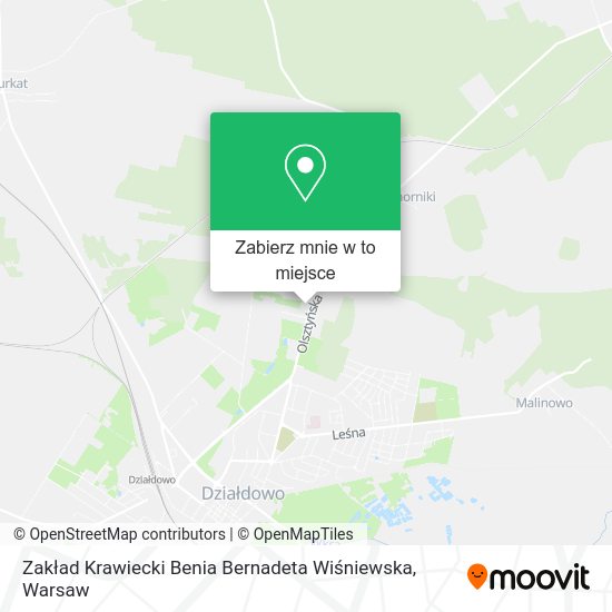 Mapa Zakład Krawiecki Benia Bernadeta Wiśniewska