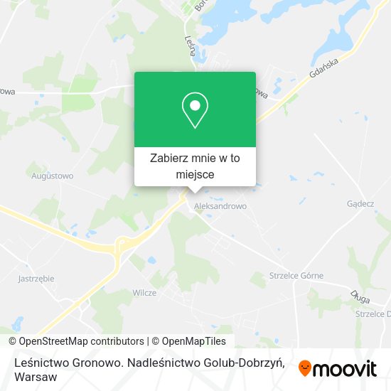 Mapa Leśnictwo Gronowo. Nadleśnictwo Golub-Dobrzyń