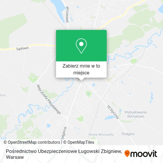 Mapa Pośrednictwo Ubezpieczeniowe Ługowski Zbigniew