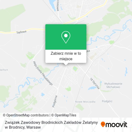 Mapa Związek Zawodowy Brodnickich Zakładów Żelatyny w Brodnicy