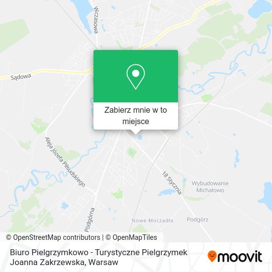 Mapa Biuro Pielgrzymkowo - Turystyczne Pielgrzymek Joanna Zakrzewska