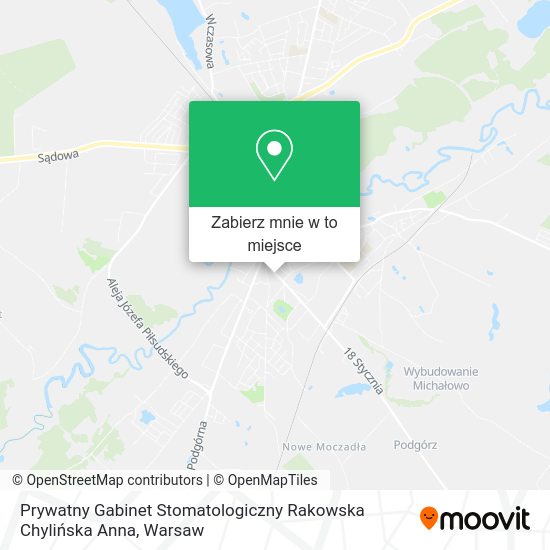 Mapa Prywatny Gabinet Stomatologiczny Rakowska Chylińska Anna